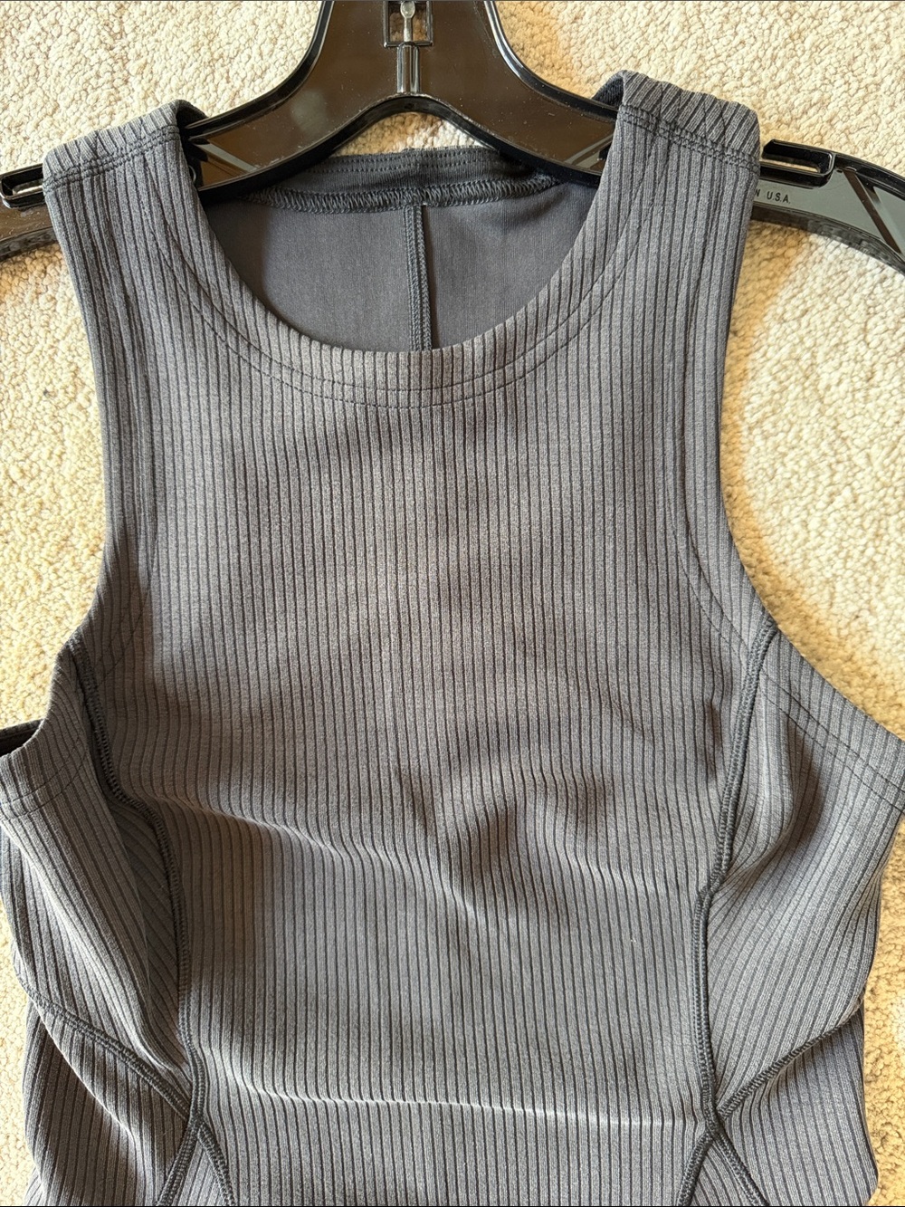 Lululemon Women Ribbed Softstreme Slim-Fit Tank Top Black Dress Size 4 - Picture 9 of 12